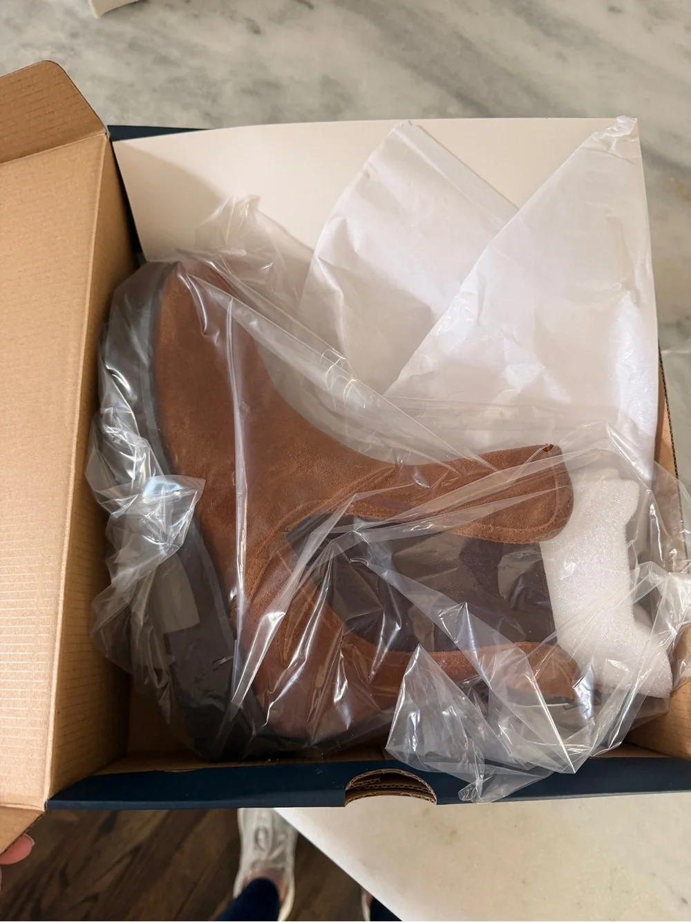 Cole Haan Chestnut Brown Suede Chelsea Ankle Boot